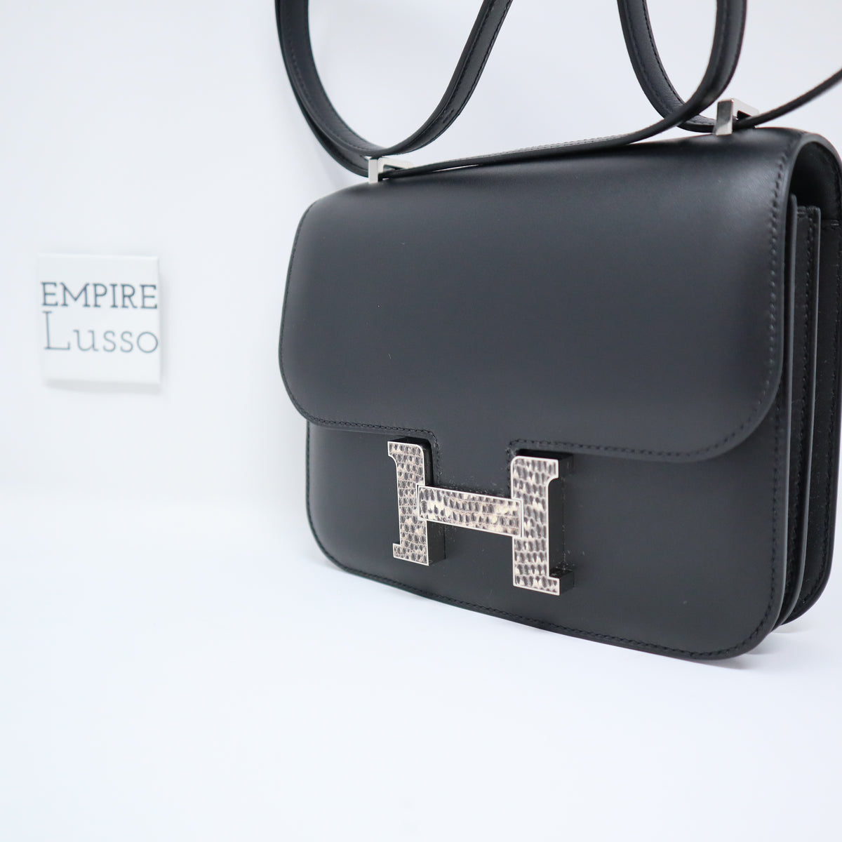 Hermès Black Constance 23cm of Box Leather with Palladium Hardware, Handbags and Accessories Online, 2019