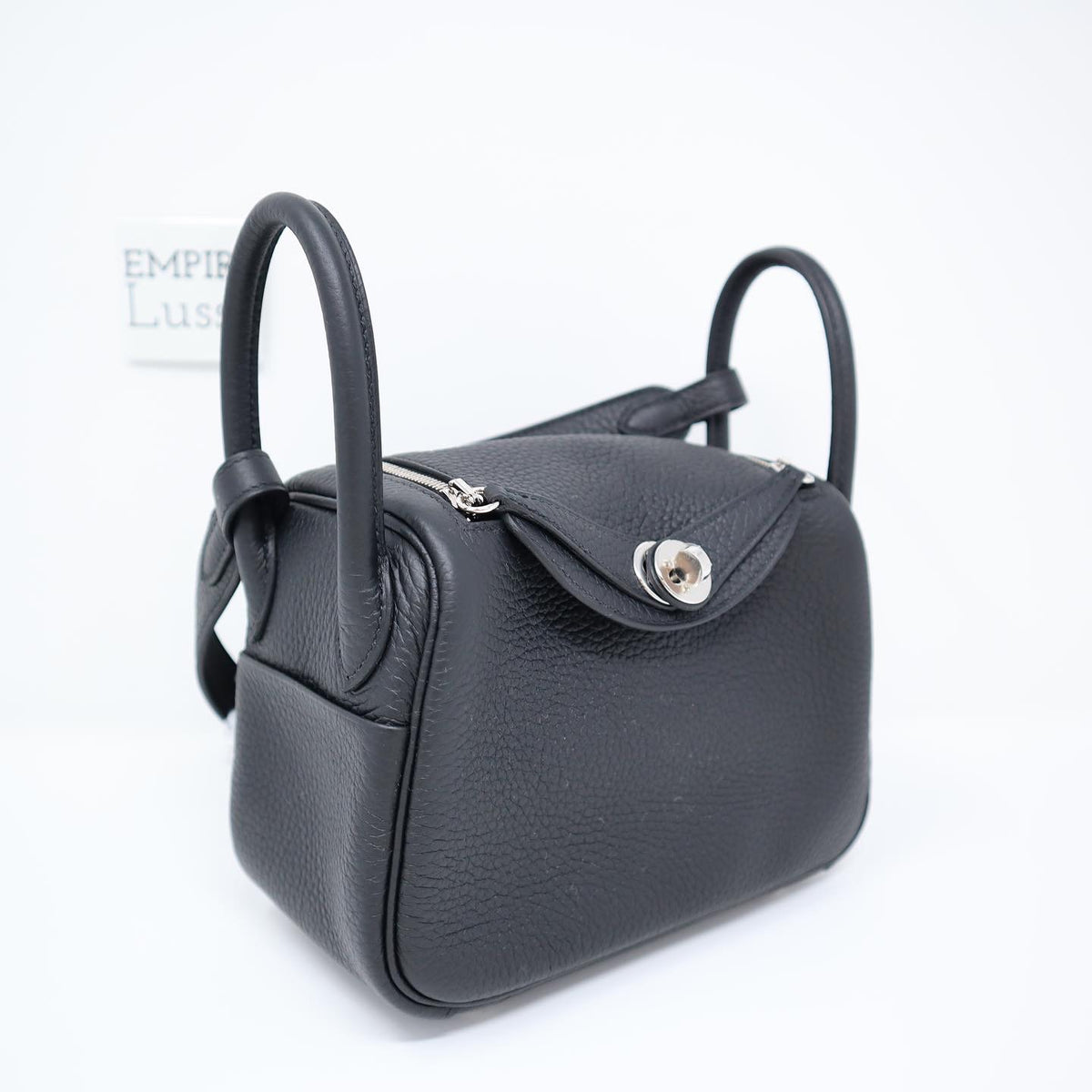 NEW HERMES LINDY MINI BLACK CLEMENCE PALLADIUM HARDWARE CLASSIC – Empire  Lusso