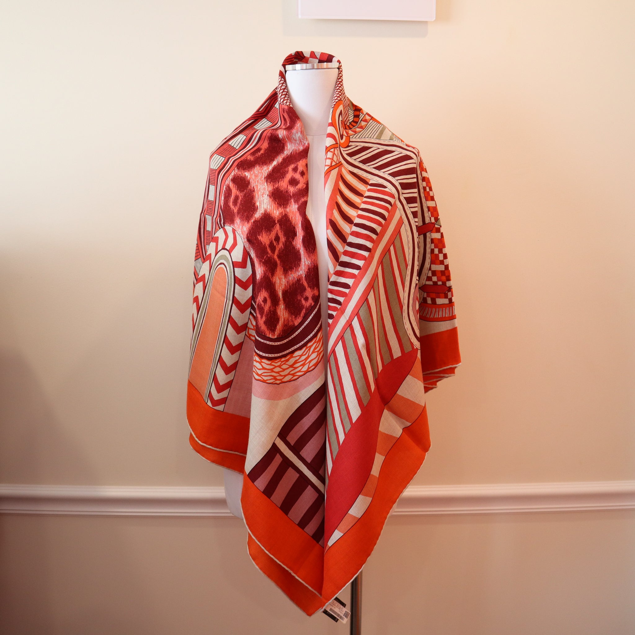 HERMES CASHMERE SHAWL 140 SCARF 55 La Selle Imaginaire