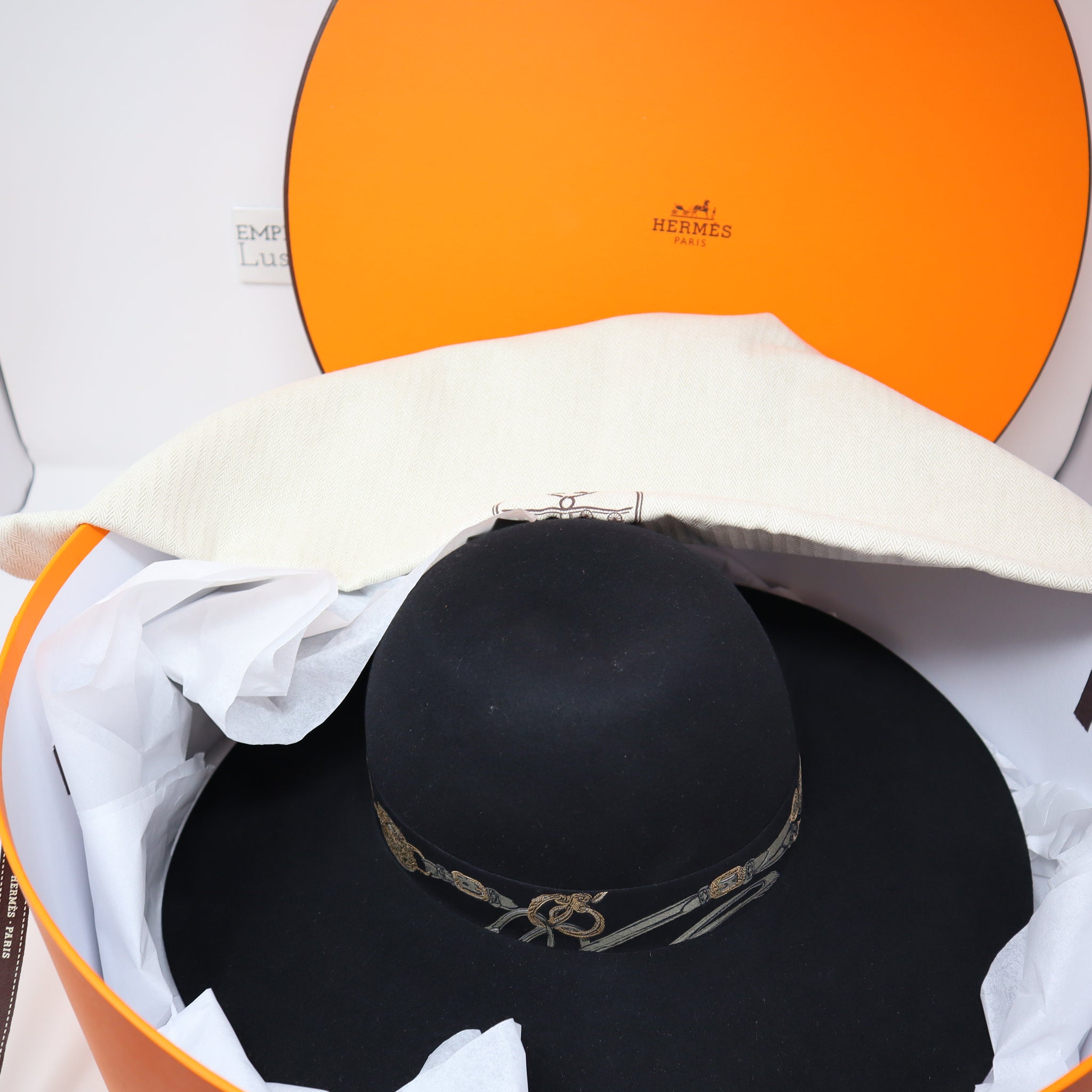 NEW HERMES HAT WOMEN FEMME Francoise chapeau feutre lapin black NEW HERMES HAT WOMEN FEMME Francoise chapeau feutre lapin black