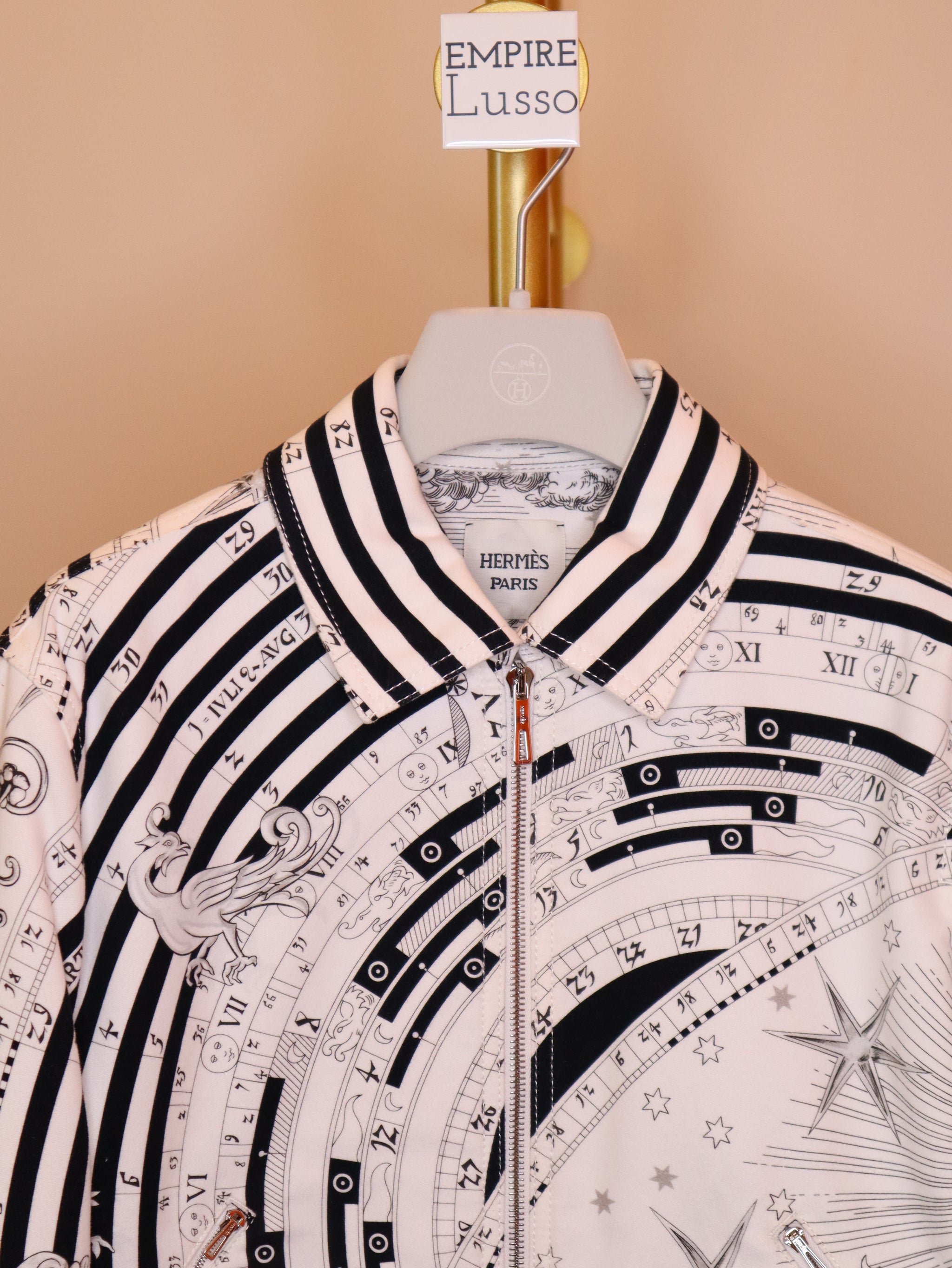 洗練された動きの美学 HERMES Giacca Zip Bicolore ジャケット Double jeu