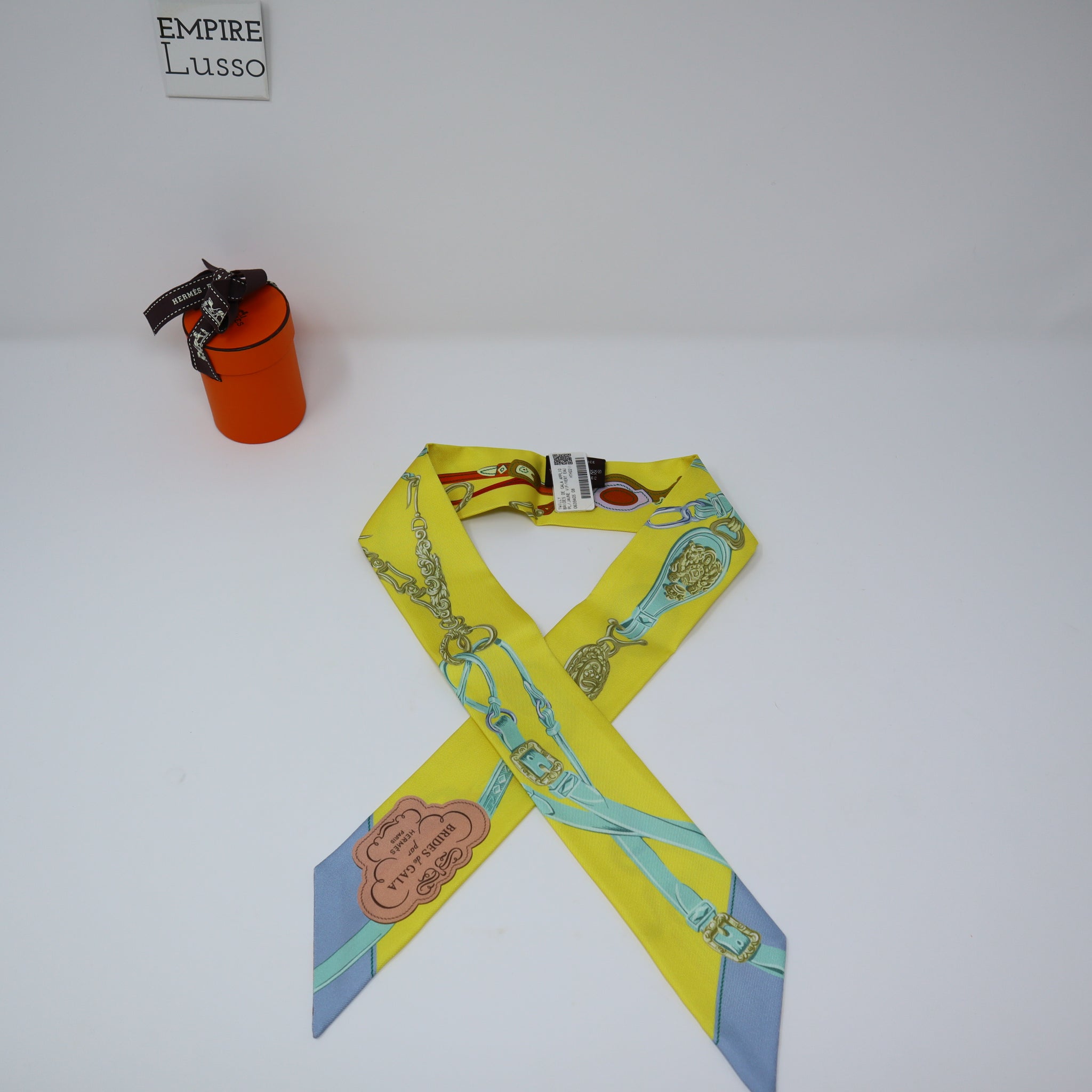 HERMES TWILLY Brides De Gala Appliq PL Jaune Vif Vert Eau