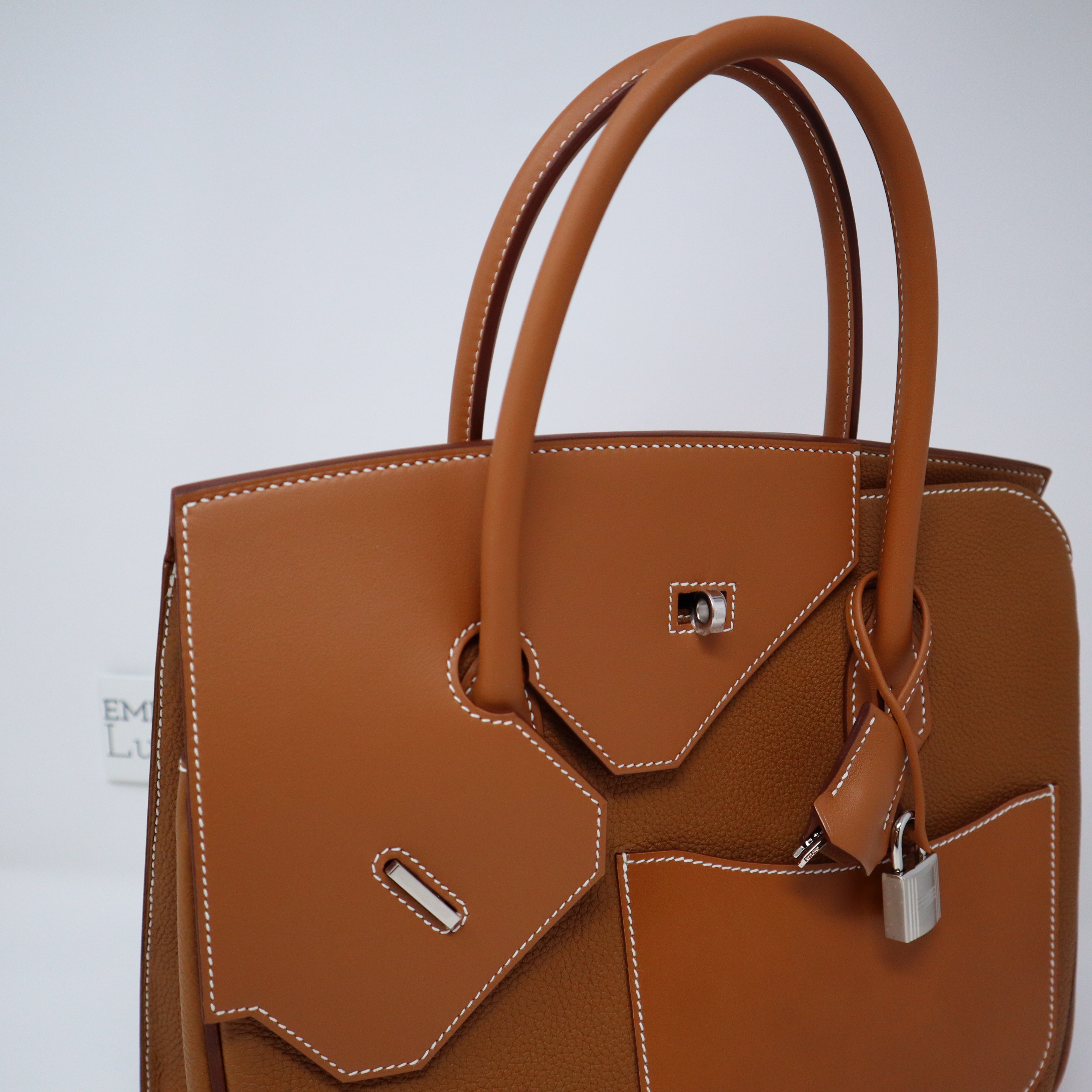 FWRD Renew Hermes Birkin 25 Togo Handbag in Black & Rose Gold