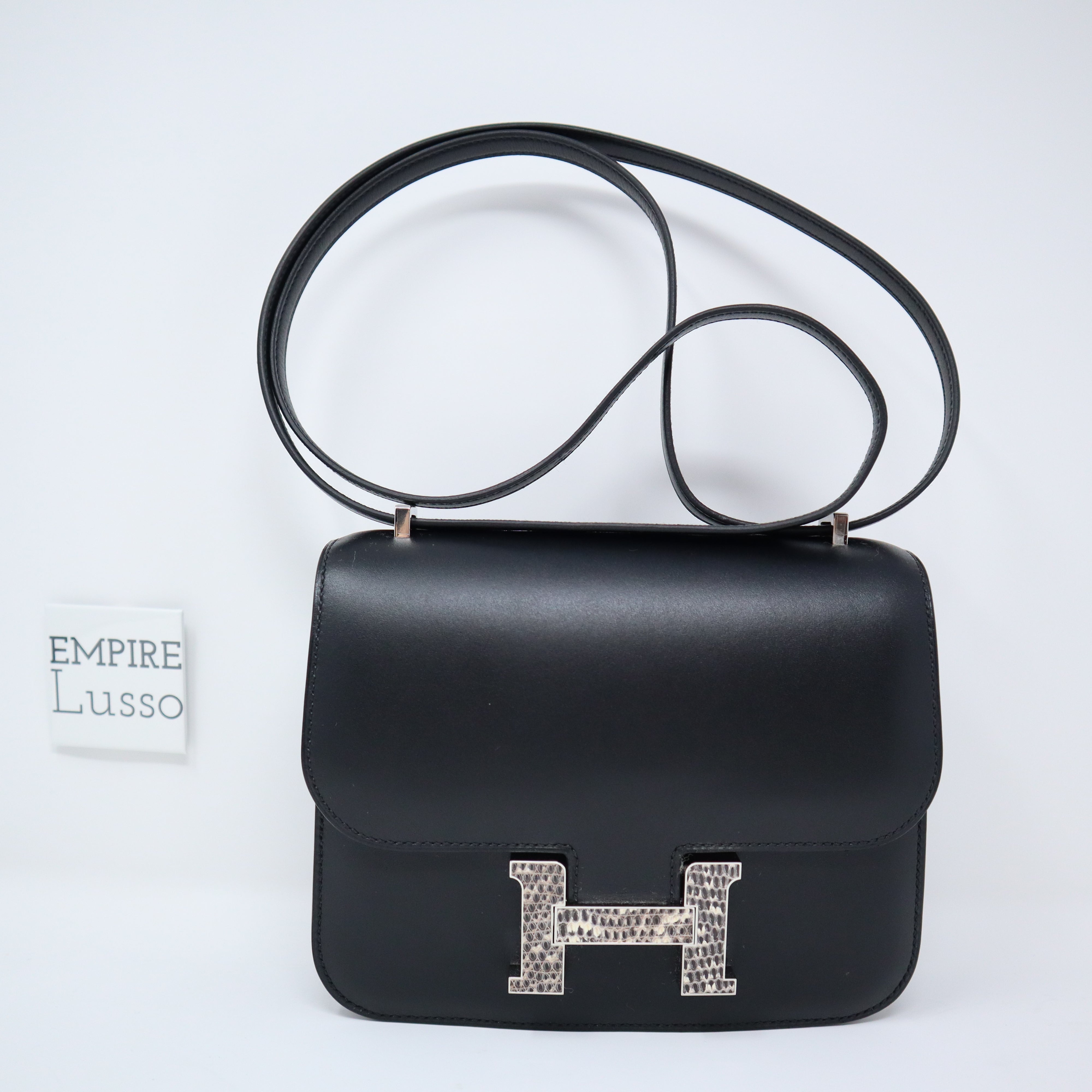 Hermès Black Constance 23cm of Box Leather with Palladium Hardware, Handbags and Accessories Online, 2019
