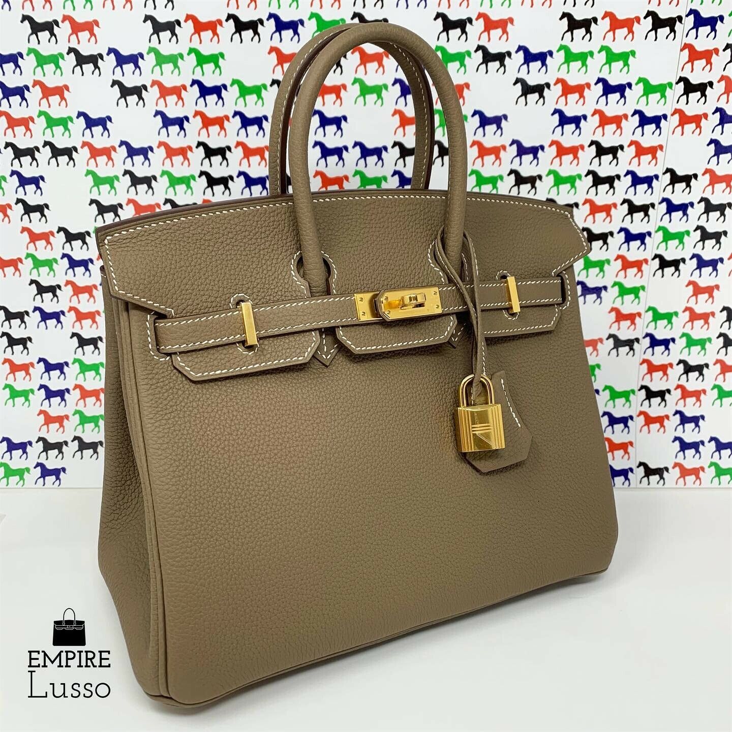 Hermes Birkin 25 Etoupe Togo GHW Handbag