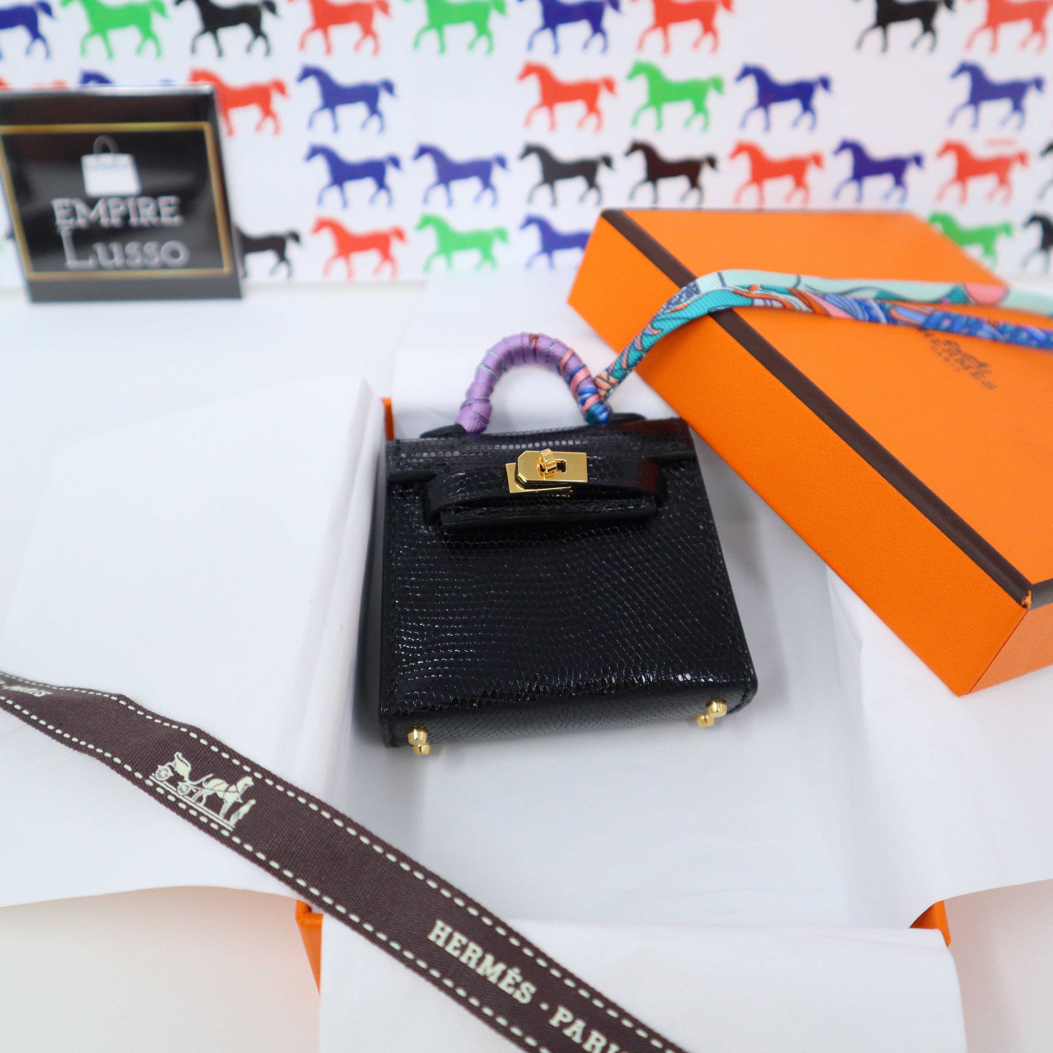 Hermès Black Lizard Mini Kelly Twilly Bag Charm, 2021 Available For  Immediate Sale At Sotheby's