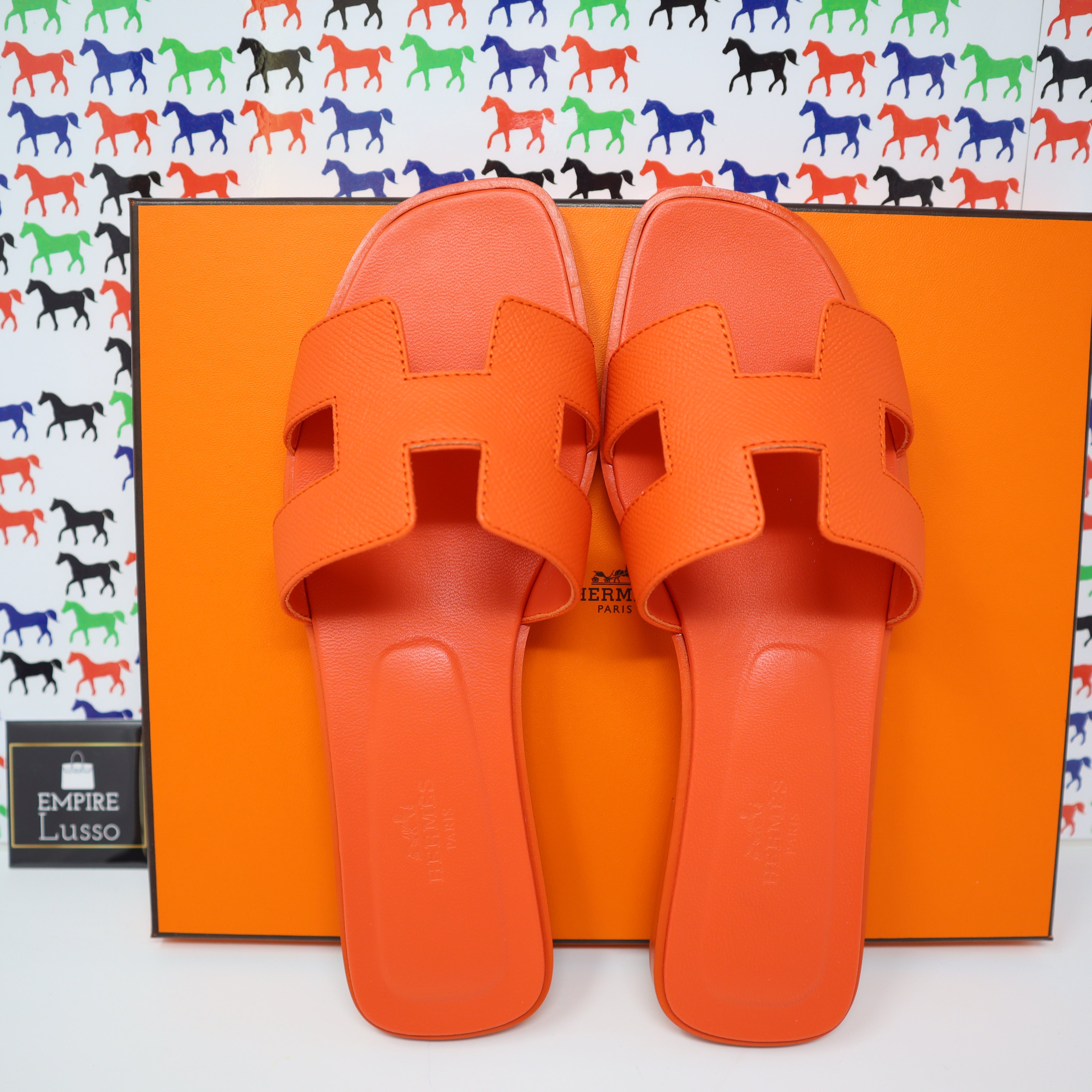 Hermes Epsom Oran Sandals - Size 6 / 36 (SHF-jr63MQ) – LuxeDH