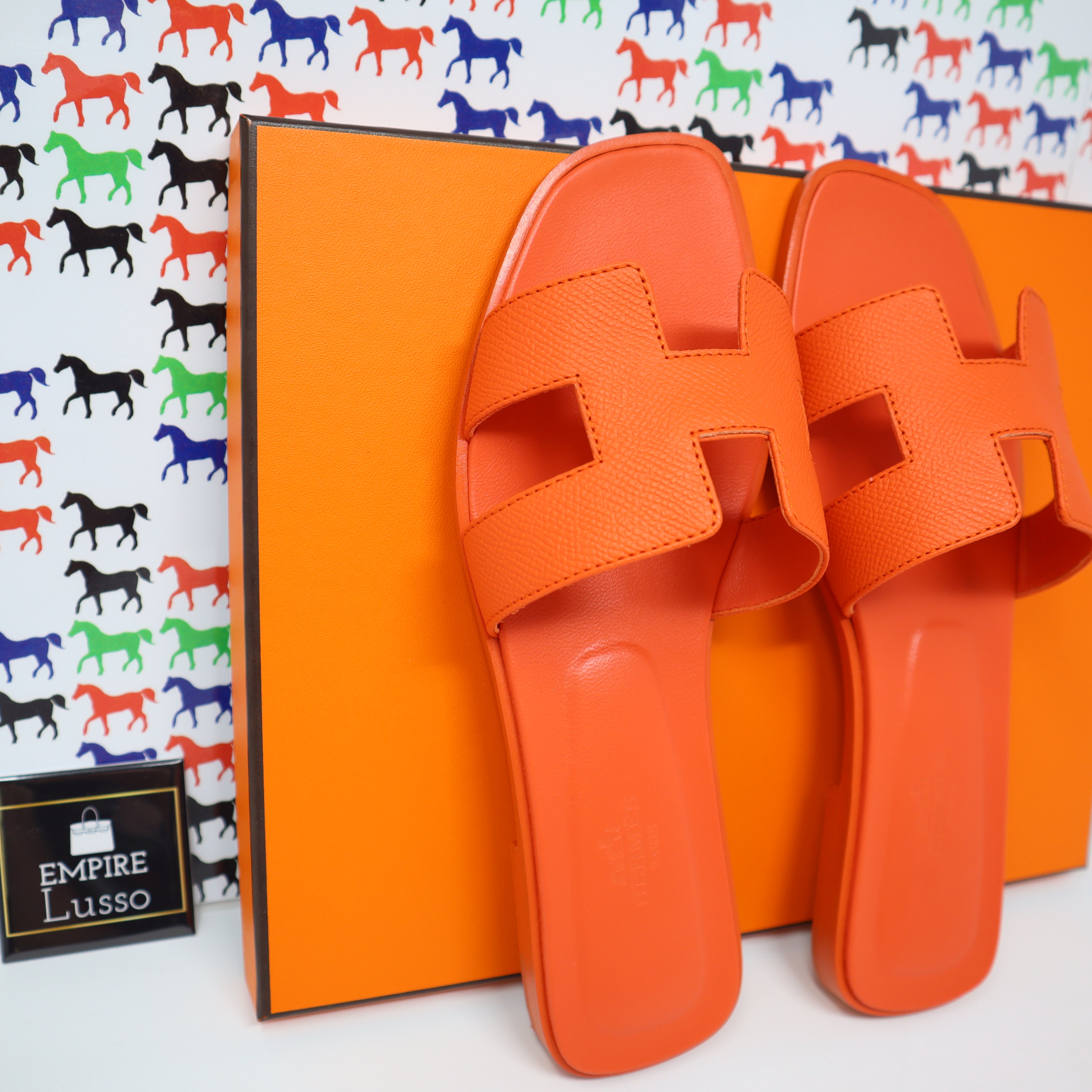 Hermes Orange Poppy Oran Sandals LV-SHU-170 - AGC1050 – LuxuryPromise