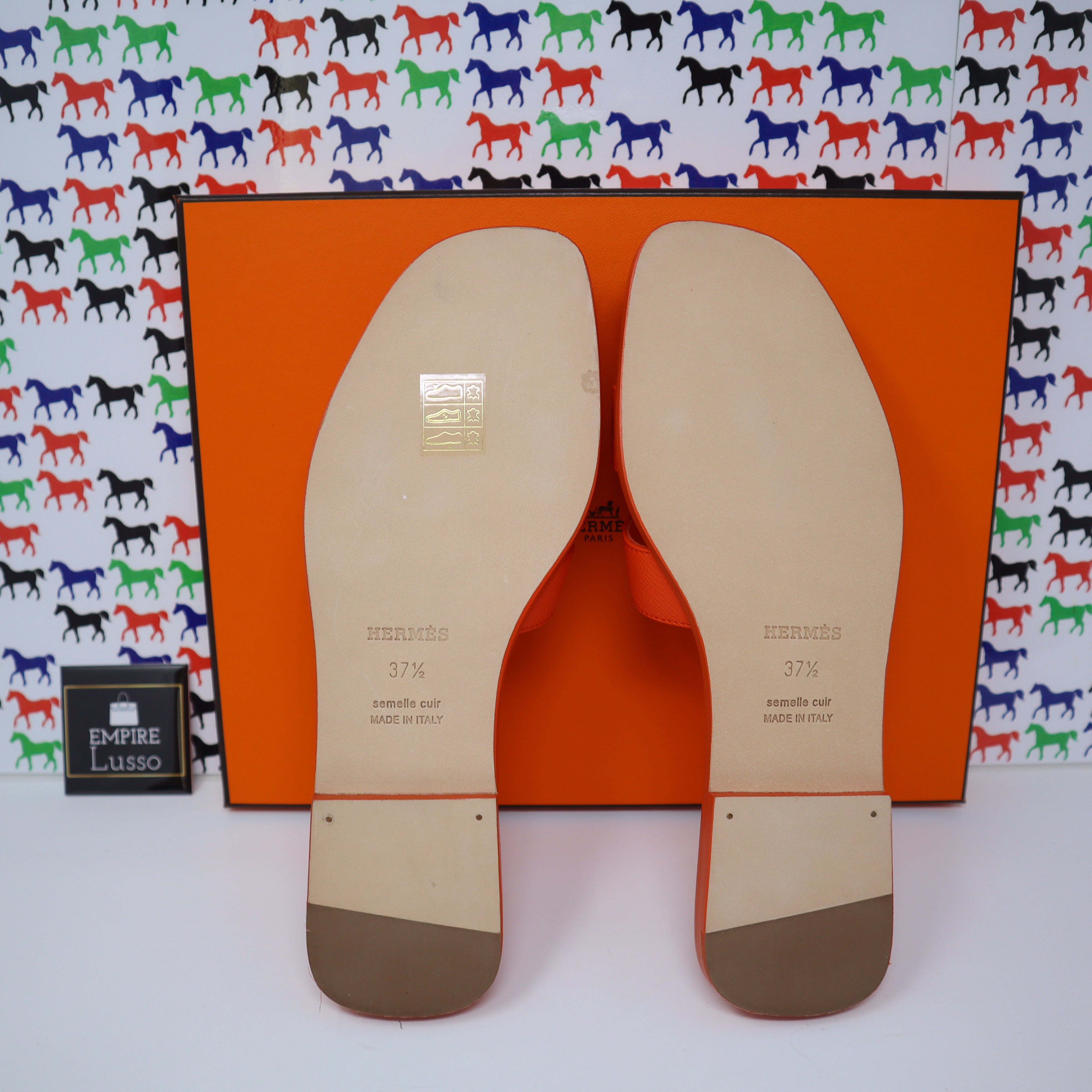 Hermes Orange Poppy Oran Sandals LV-SHU-170 - AGC1050 – LuxuryPromise