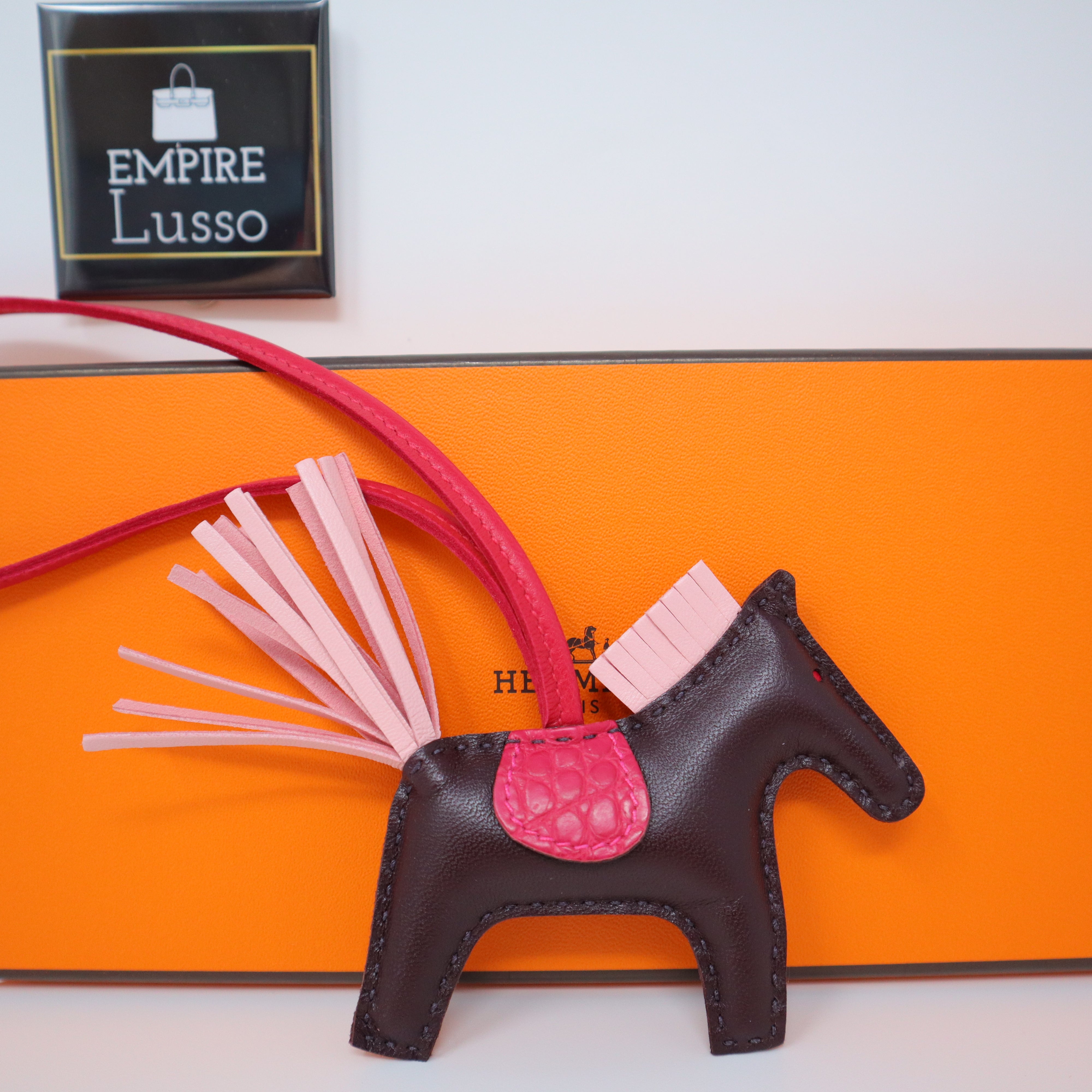 Hermès Milo GriGri Rodeo Bag Charm TPM - Pink Keychains