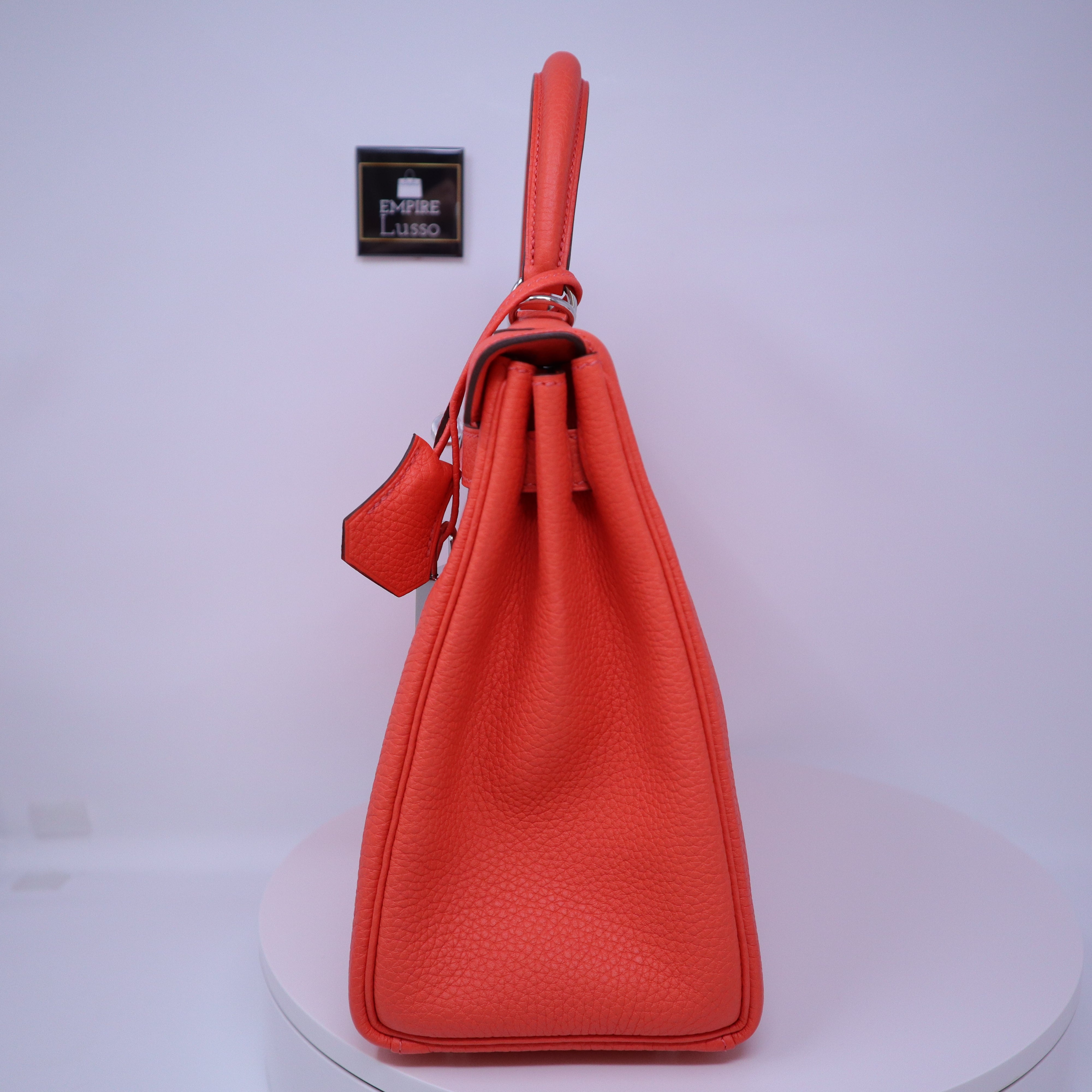 Hermès Kelly Cut Rose Confetti Epsom leather Palladium Hardware
