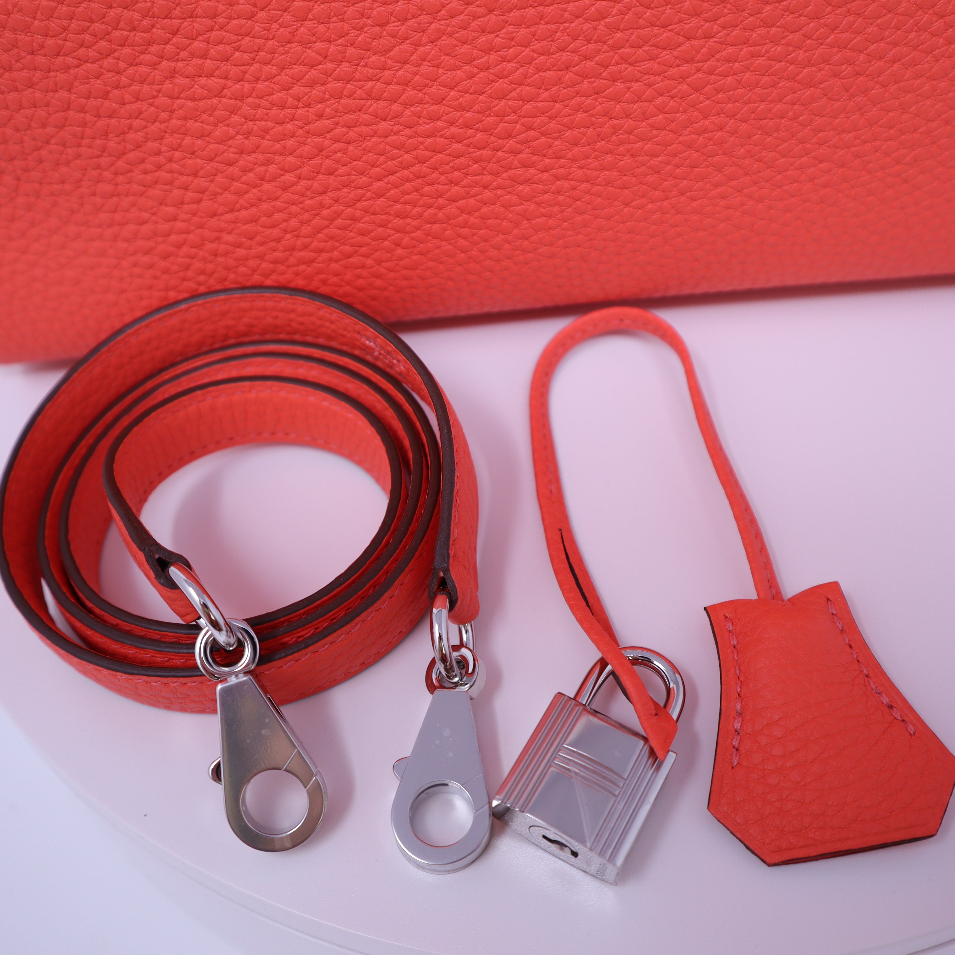Hermès Kelly 20 Rose Tyrien Ostrich Palladium Hardware PHW — The