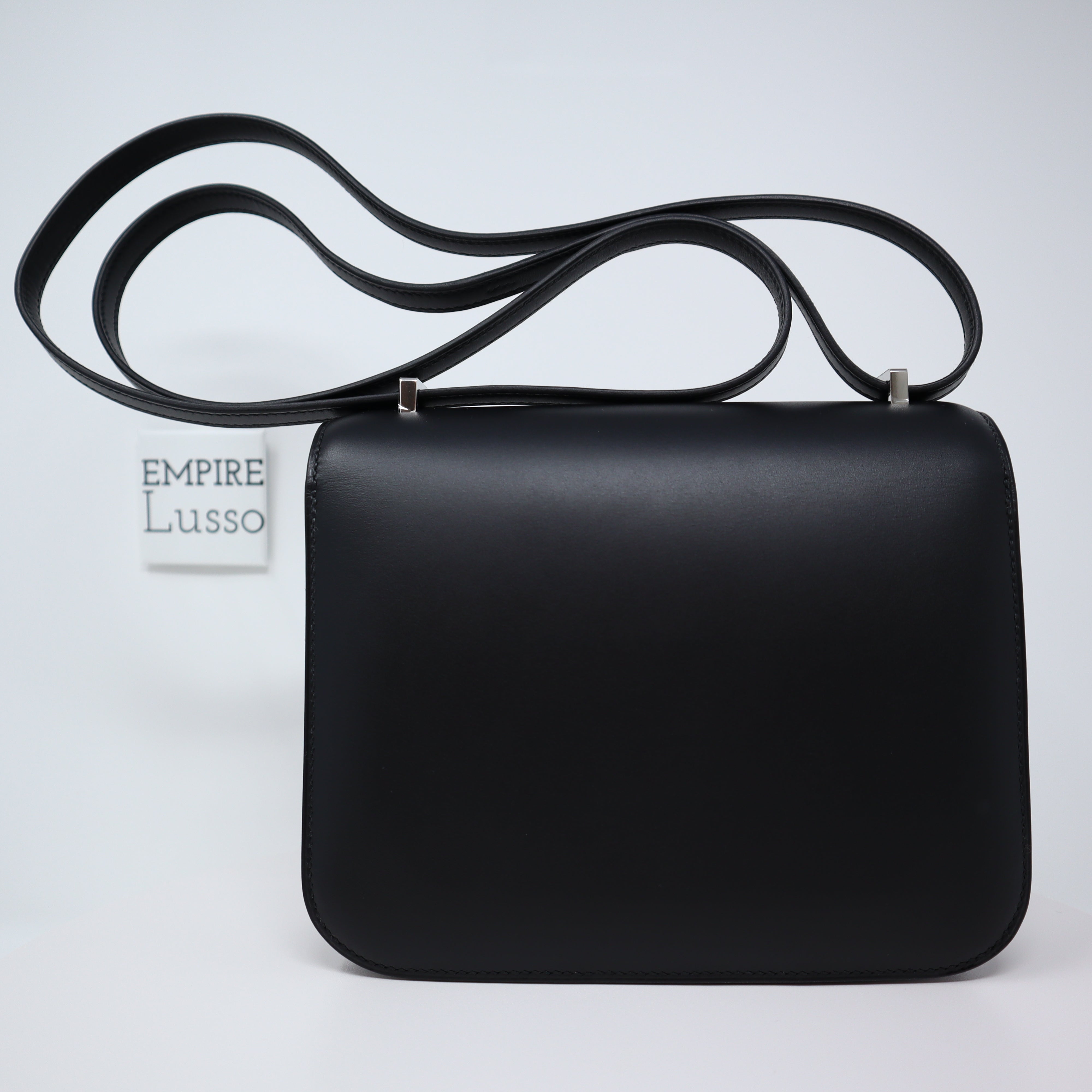 Hermès Constance 18 Noir (Black) Box Palladium Hardware PHW — The