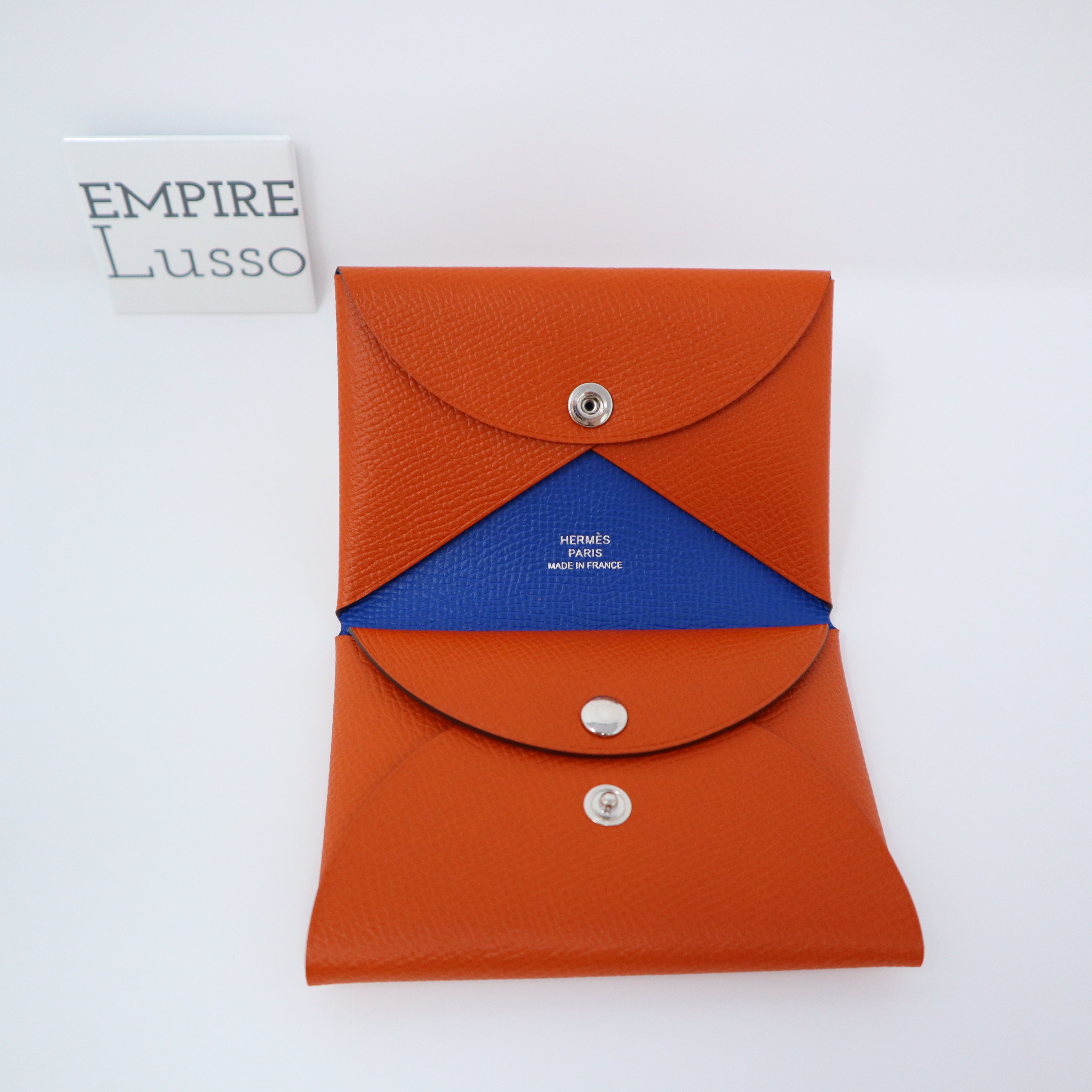 Hermes, Bags, Hermes Calvi Duo Card Holder Verso