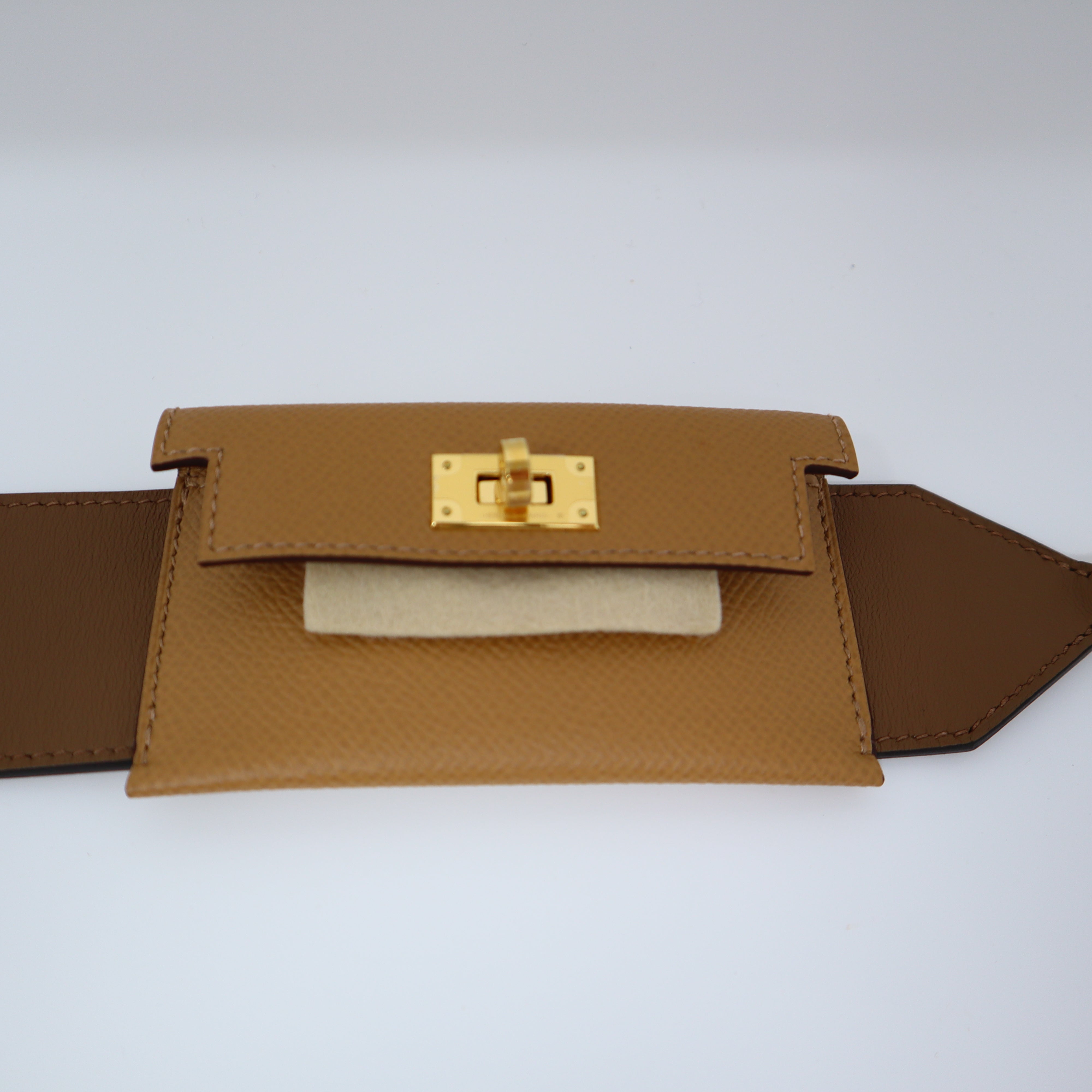 Hermes Kelly Pocket Bag Shoulder Strap Swift and Epsom Brown 22479775
