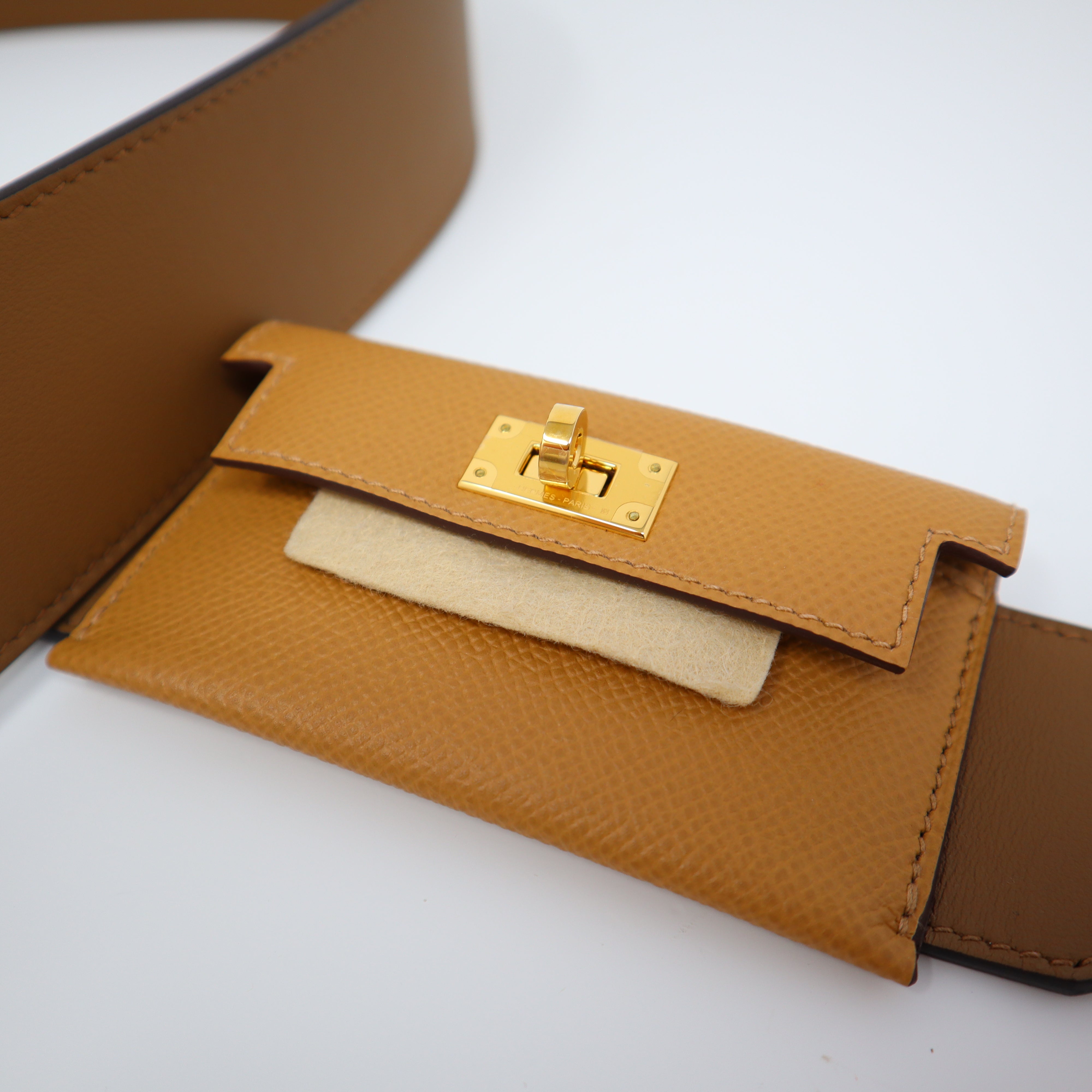 Hermes Kelly Pocket Bag Shoulder Strap Swift and Epsom Black 1687985