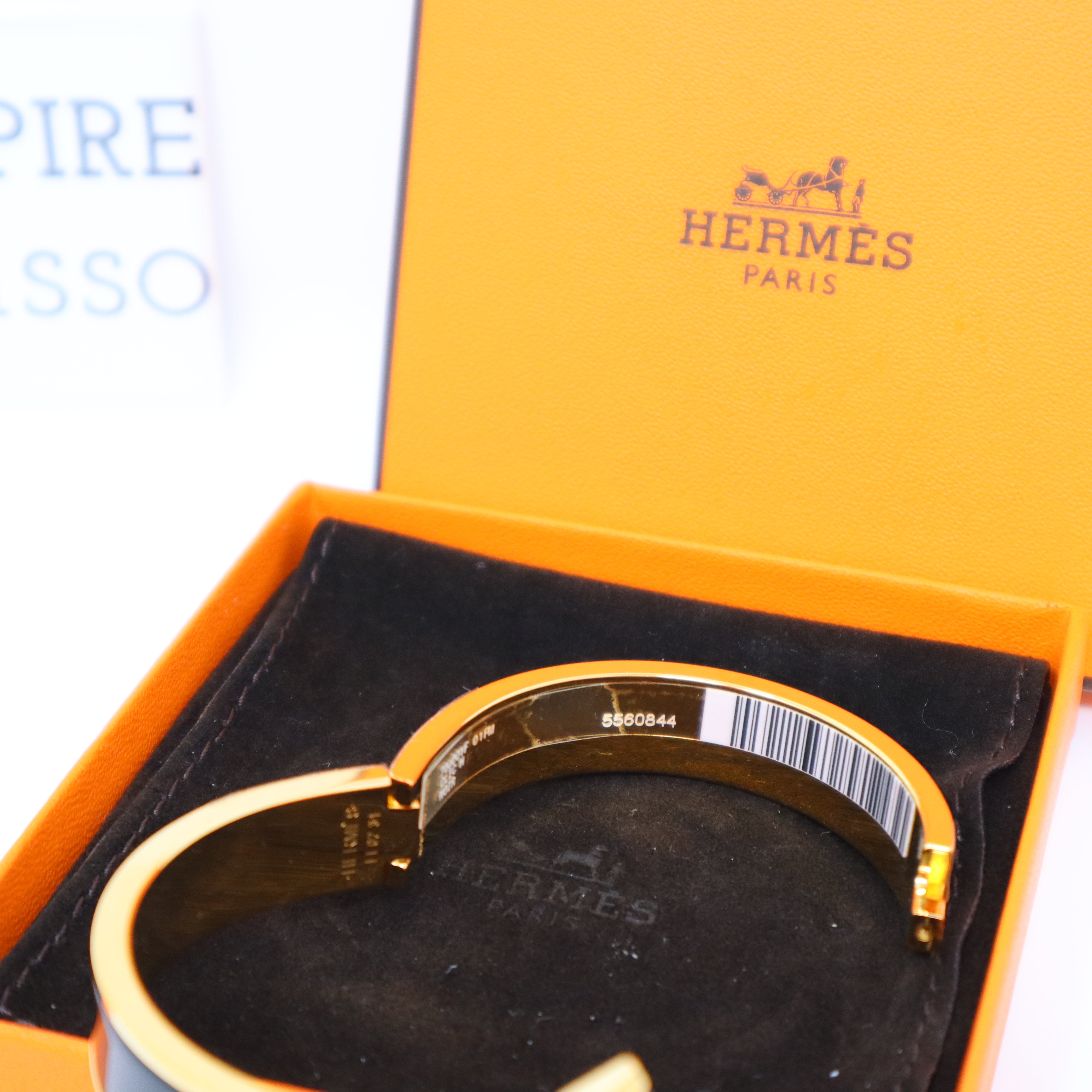 Hermes Black H Clic Clac Gold Hardware Narrow Bracelet Cuff PM Bangle –  MAISON de LUXE