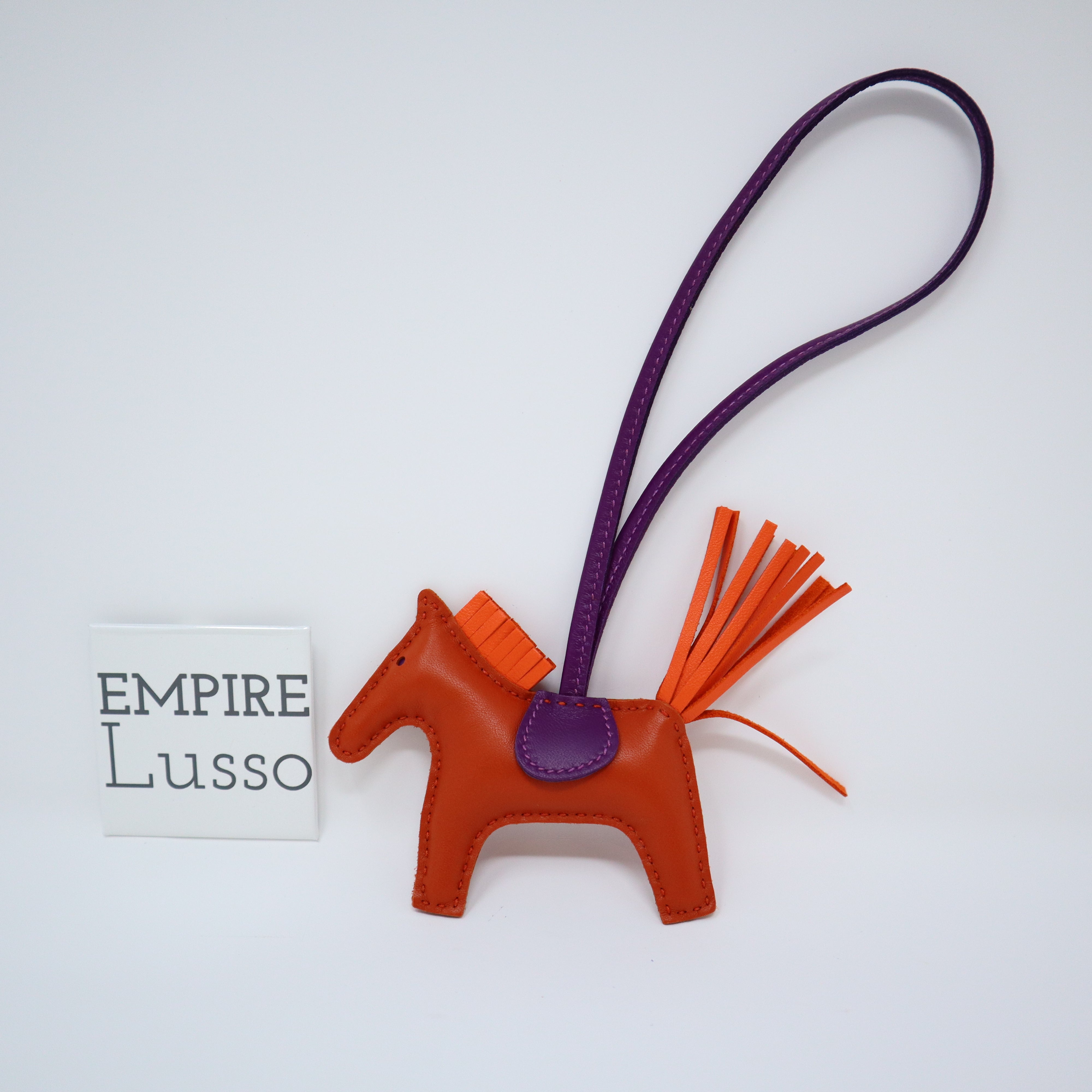 HERMES RODEO HORSEHAIR GM HORSE HAIR ORANGE POPPY BLEU ZANZIBAR AZALEE –  Empire Lusso