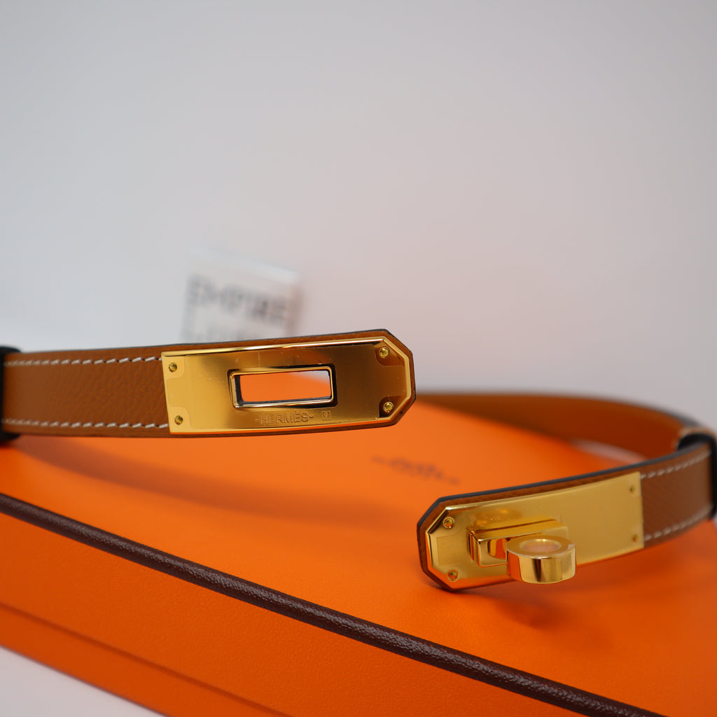 Hermes Epsom Kelly Pocket Belt Gold