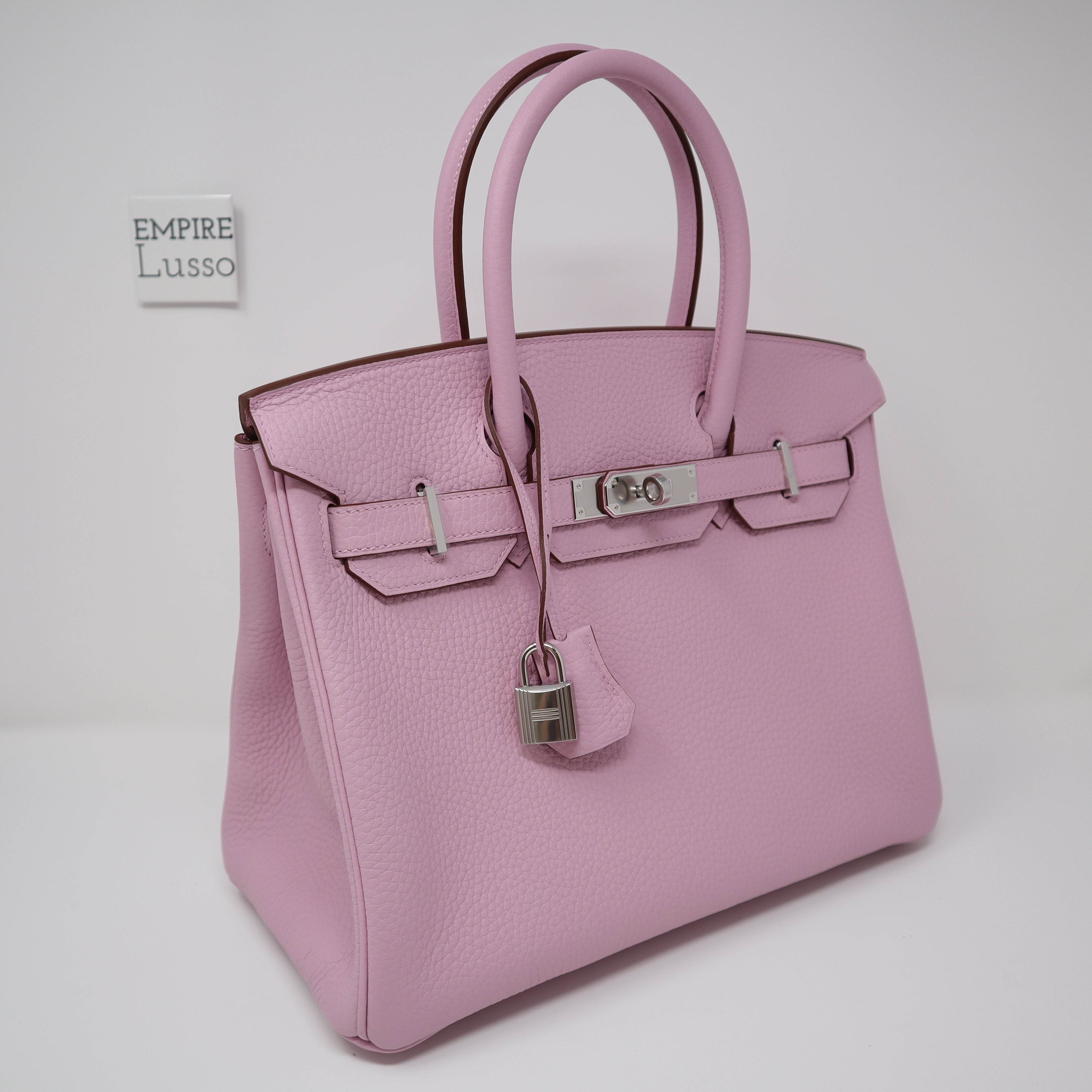 Hermès Birkin 25 Top Handle Bag In Black Togo With Rose Gold