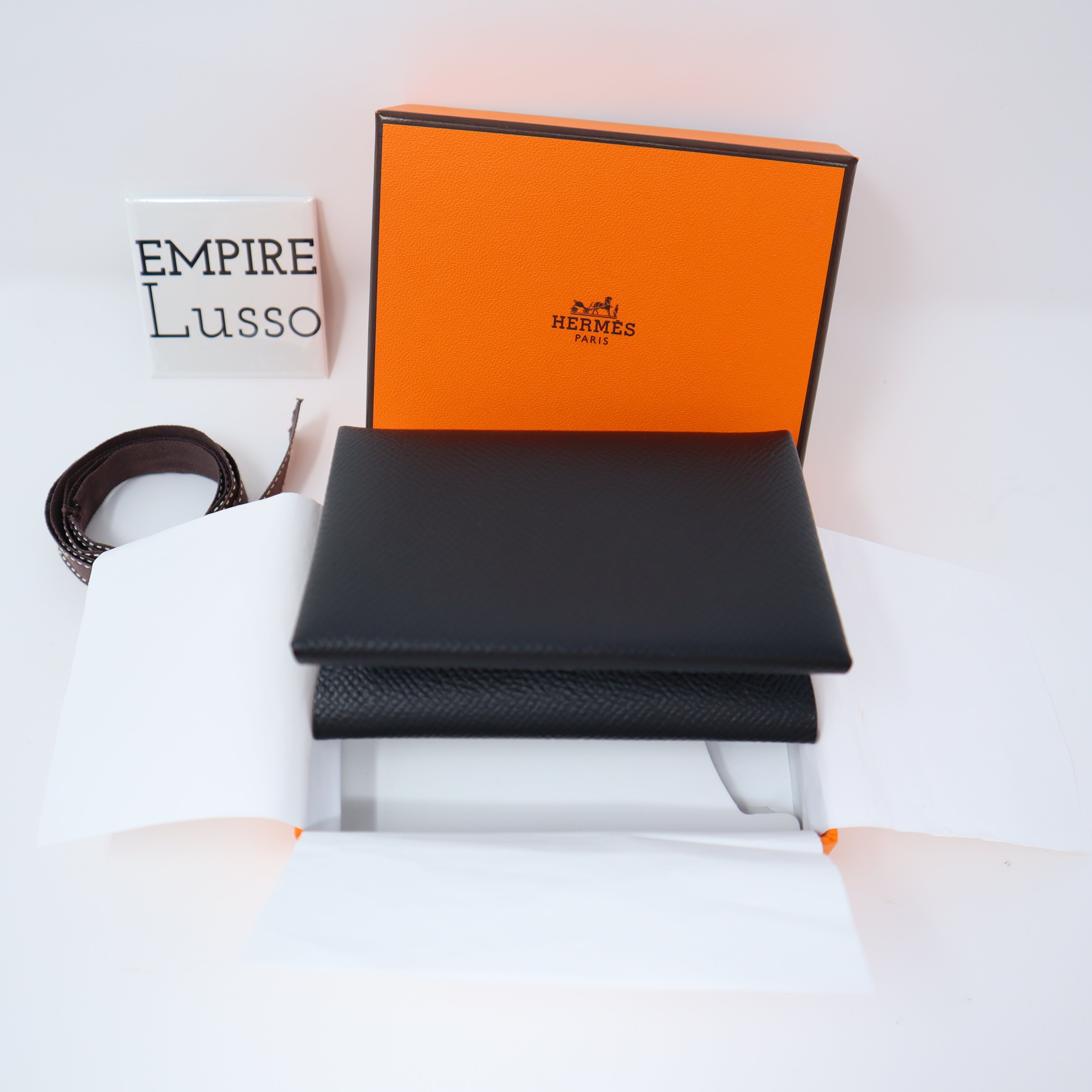 Hermes SLG Calvi Duo Cardholder, Wallet, Black, New in Box GA001 - Julia  Rose Boston