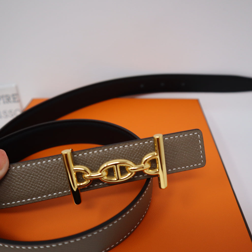Lagune belt buckle & Reversible leather strap 24 mm