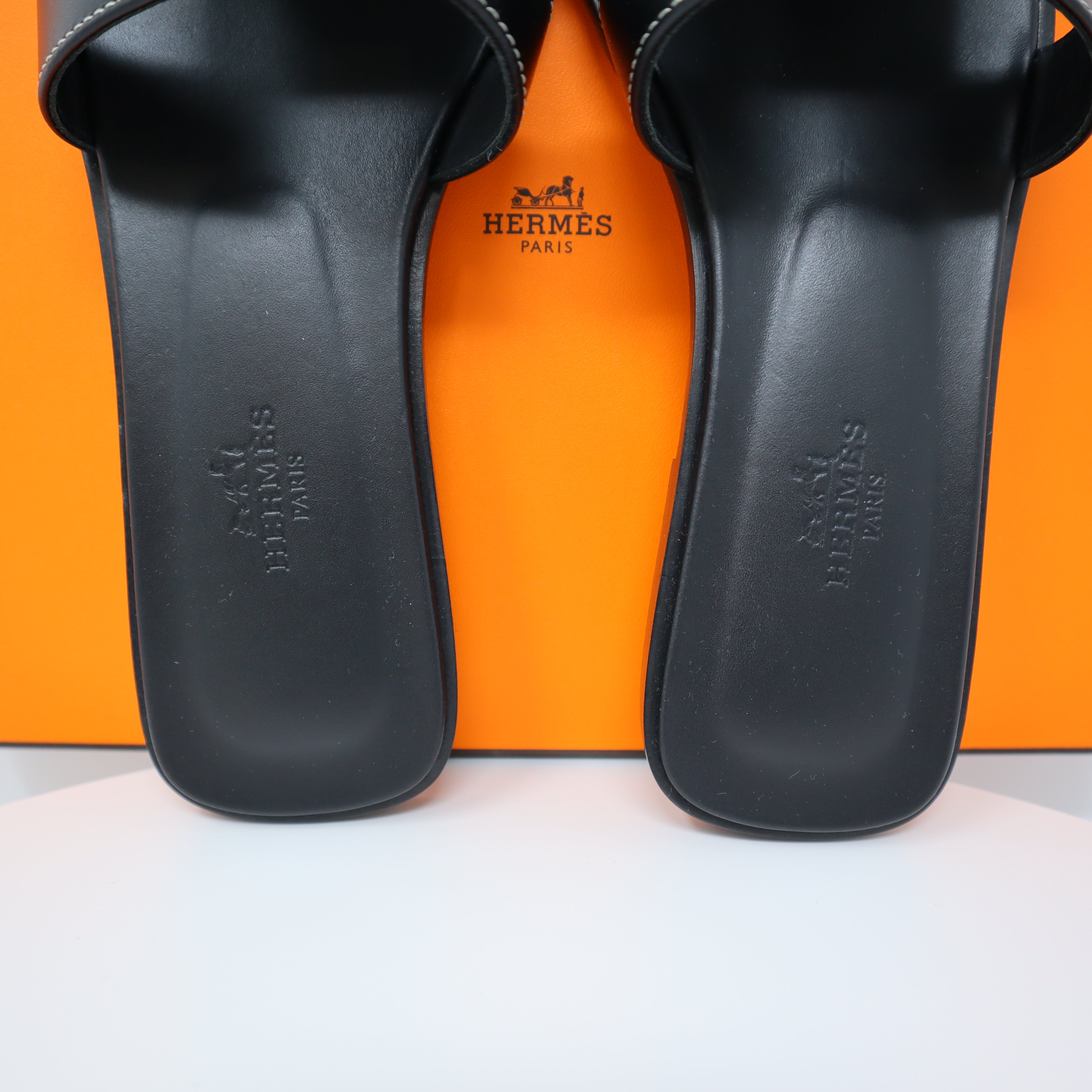 Hermes Oran Sandal Etoupe Epsom 35.5